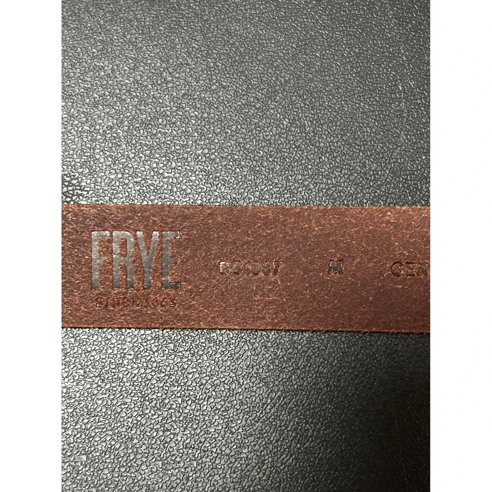 New Frye Brown Leather Belt Medium Covered Buckle Lacing DC1387-200 - AC
